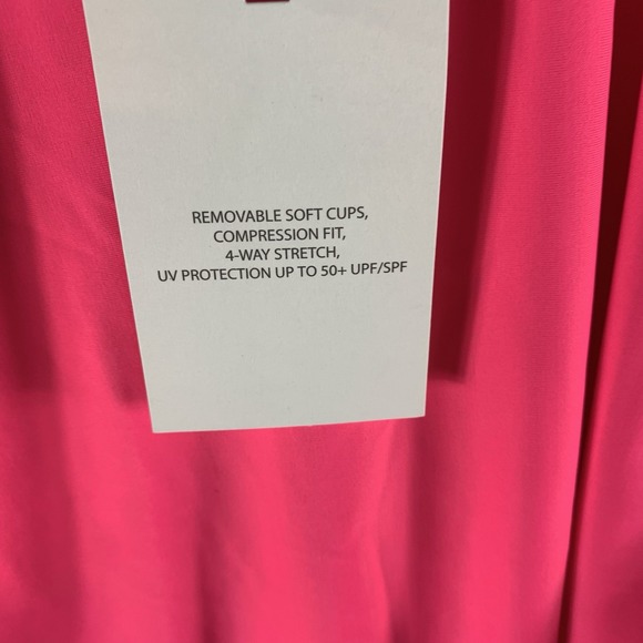 DKNY Women's Swimsuit 4 One Piece Pink Ruffle Underwire Plunge Tummy Control NWT - Picture 4 of 8